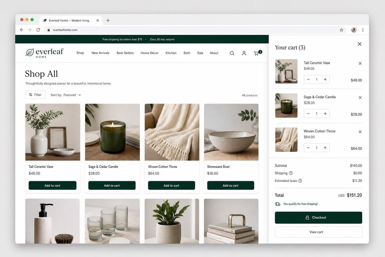 Storefront & checkout